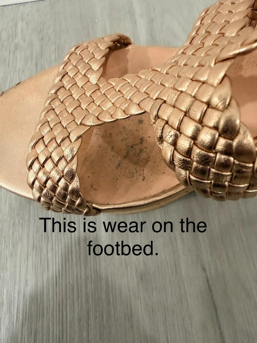 Kate Spade New York Rose Gold Tianna Woven Wedge Platform Sandals Size 8.5